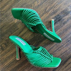 Steve Madden Vibrant Green Heeled Sandals